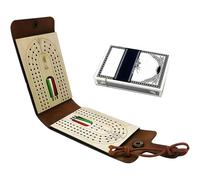 Classic Cribbage Game Set, Full Deck of Cards and 6 Pegs for G-ameNight, Portable Cribbage Board Classic Scoring Board for Adults Playing Cards Family G-ames Fun Family Table-Game for All Ages