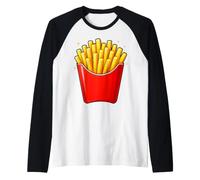 Classic Crispy Snack Lover French Fries Raglan Baseball Tee
