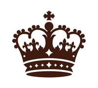 Classic Crowns Silhouette Heritage Icons Mural and Wall Vinyl Decal 54.6x59.8cm Do not Damage The Wall Surface Coffee