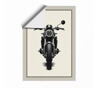 Classic Cruiser Front View Modern Unframed Wall Art Print A3 (42×29.7cm), Wall Decor for Living Room, Bedroom, Office & Home, Art Gift