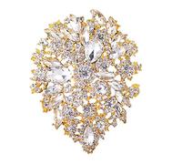 Classic Crystal Zircon Flower Broochs For Women Elegant Light Luxury Banquet Wedding Jewelry