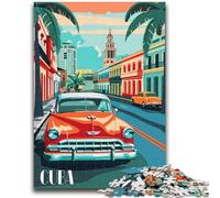 Classic Cuba Adult Jigsaws 1000 Piece, Art Interesting Stress Reduction Wishlist with Santa Claus for Age 14 1000pcs(26x38cm)