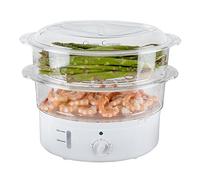 Classic Cuisine 82-KIT1012 Vegetable Steamer Rice Cooker, Plastic, White