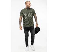 Tapout Men's Lifestyle Basic Tee T-Shirt, Olive/Ecru, 3XL