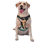 Classic Cute Girl In A Coffeeshop No Pull Dog Harness Adjustable Reflective Oxford Easy Control Medium Large Dog Harness