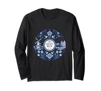 Classic Delft Blue Dutch Netherlands Aesthetic Long Sleeve T-Shirt