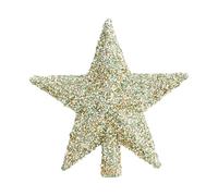 Classic Design Tree Star Topper, Glitter Star Tree Topper, Sturdy Holiday Star Ornament, Festive Tree Decoration 20x20x3cm for Trees, Home, Indoor, Green, Dark Coffee, White, Red, Gold Color