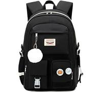 Classic Diamond School Backpack for Girls Backpack Cute Bookbag Kawaii School Bag Anime College Backpacks for Teen Girls, Black, L, Anime