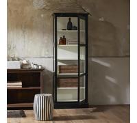 Classic Display Cabinet - 1 Door - Black - Mango Wood