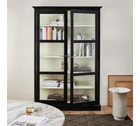 Classic Display Cabinet - 2 Door - Black - Mango Wood