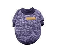 Classic Dog Jumper, Knitting Wool for Small Puppies, Warm Pet Sweatshirt with Long Sleeves, Soft Winter Top for Dogs, Comfortable Outdoor Clothing for Daily Wear (Navy, M)