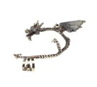 Classic Dragon Clip on Ear Wrap Earrings Alloy for Halloween Season | Gothic Three Dimensional Style, Rubber Backing, Comfortable Fit and Holds Firmly for You and Friends