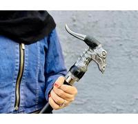 Classic Dragon Head Walking Stick | Dragon Handle Elegant Sturdy Foldable Hand Crafted Foldable Wooden Walking Stick