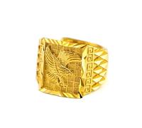 Classic Eagle King Ring, Silver Plated Fashion Men's Ring, Exclusive Handmade Jewelry, Symbolism of Strength, Strength, and Brave, Unique Fashion Gift
