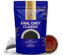 Classic Earl Grey Tea Bags - Premium Leaf Blend Ceylon Black Tea 25 bags - Delightful Citrus Flavor, Energizing & Soothing, 100% Natural & Refreshing.