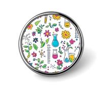 Classic Engineers And Scientists Round Brooch Pin Lapel Pins Tie Suit Dress Accessories Wedding Birthday Gifts for Men Women