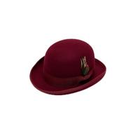 Classic English Wool Bowler Hat, Authentic Round Crown Derby Hat with Curved Brim, Formal Wool Felt Derby Hat for Men & Women, Vintage British Style