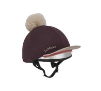 Classic equestrian helmet cover with removable pom-pom LeMieux