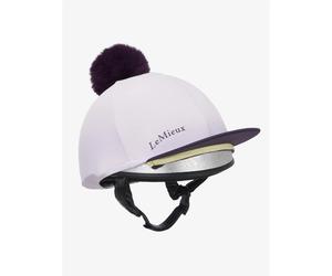 Classic equestrian helmet cover with removable pom-pom LeMieux