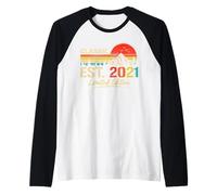 Classic Est. 2021 Limited Edition Vintage Year 2021 Birthday Raglan Baseball Tee