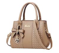 Classic European And American Fashion Middle Mother Handbag Computer Tote (Khaki, One Size)