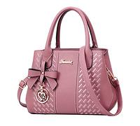 Classic European And American Fashion Middle Mother Handbag Computer Tote (Pink, One Size)