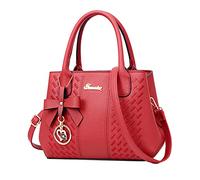 Classic European And American Fashion Middle Mother Handbag Computer Tote (Red, One Size)