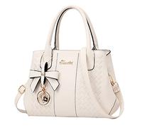 Classic European And American Fashion Middle Mother Handbag Computer Tote (White, One Size)