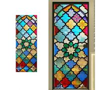 Classic European Static Cling Privacy Window Film Opaque Stained Church Cling DIY Glass Sticker Bathroom Decorative Films