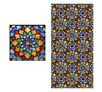 Classic European Static Cling Privacy Window Film Opaque Stained Church Cling DIY Glass Sticker Bathroom Decorative Films