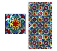 Classic European Static Cling Privacy Window Film Opaque Stained Church Cling DIY Glass Sticker Bathroom Decorative Films