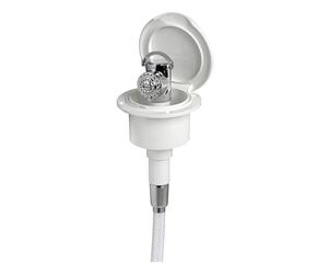 Classic Evo white deck shower PVC hose 2.5 mm Flat mounting - 1 PC Osculati -