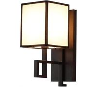 Classic Fabric Wall Lamp Postmodern Wrought Iron Single Wall Sconces Matte Black Finish Wall Light Compatible with Dining Room Bedroom Bedside Living Room Hallway Decor Lighting