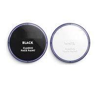 Classic Face Paint | Body Paint 18 ml Professional Water Based | Single Cake Makeup Supplies for Adults, Kids ,Halloween , Body Painting (BLACK & WHITE)