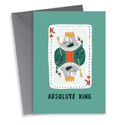 Classic Father's Day Card - Absolute King - Playing Card