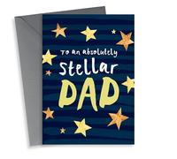 Classic Father's Day Card - Absolutely Stellar Dad - Stars