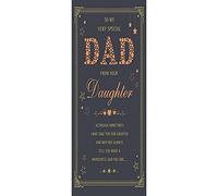 Classic Father's Day Card Dad from Daughter - 9 x 6 inches - Regal Publishing (C88254)