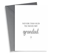 Classic Father's Day Card - For Grandad - Never Too Old To Need My Grandad