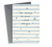 Classic Father's Day Card - So Lucky To Have a Dad Like You - Stars