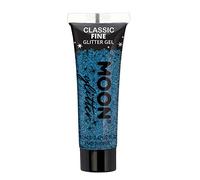 Classic Fine Face & Body Glitter Gel by Moon Glitter - Blue - Cosmetic Festival Glitter Face Paint for Face, Body, Hair, Nails - 12ml