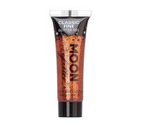 Classic Fine Face & Body Glitter Gel by Moon Glitter - Copper Bronze - Cosmetic Festival Glitter Face Paint for Face, Body, Hair, Nails - 12ml