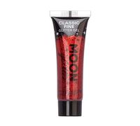 Classic Fine Face & Body Glitter Gel by Moon Glitter - Red - Cosmetic Festival Glitter Face Paint for Face, Body, Hair, Nails - 12ml