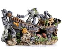CLASSIC Fish Tank Ornament Galleon Extra Large 395 x 150 x 230mm - Large Aquarium Decoration Shipwreck - Detailed Resin Ornament - Freshwater Use Only