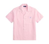 Classic Fit Linen-Blend Seersucker Shirt, male, Ralph Lauren, Short Sleeve Shirts, Pink, M, Shirts M