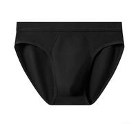 Classic Fit Men's Briefs with Cotton Blend Fabric, Contoured Pouch, and Seamless Edge Design for Discreet Layering (XL Black)