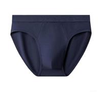 Classic Fit Men's Briefs with Cotton Blend Fabric, Contoured Pouch, and Seamless Edge Design for Discreet Layering (XL Blue)