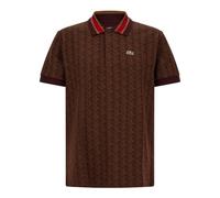 Classic Fit Monogram Jacquard Polo Shirt - male - Lacoste - Polo Shirts - Brown - XL - Tops XL