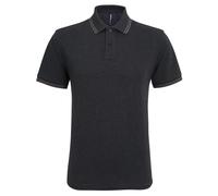 Classic Fit Tipped Polo Shirt Asquith & Fox Black M