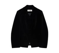Classic Fitted Velvet Blazer - female - Róhe - Blazers - Black - S - Jackets S