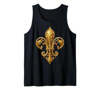 Classic Fleur De Lis Baroque French Royal Heraldic Emblem Tank Top